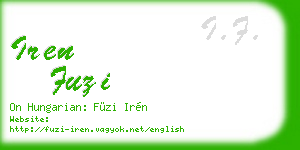 iren fuzi business card